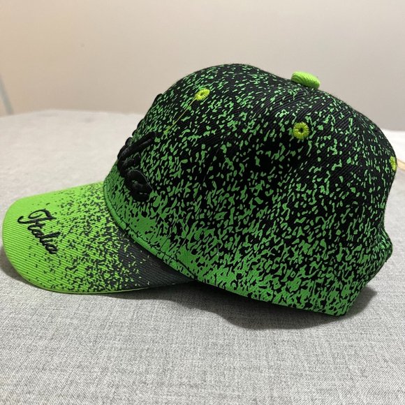 Italia Green and Black cap adjustable Velcro - Picture 3 of 5